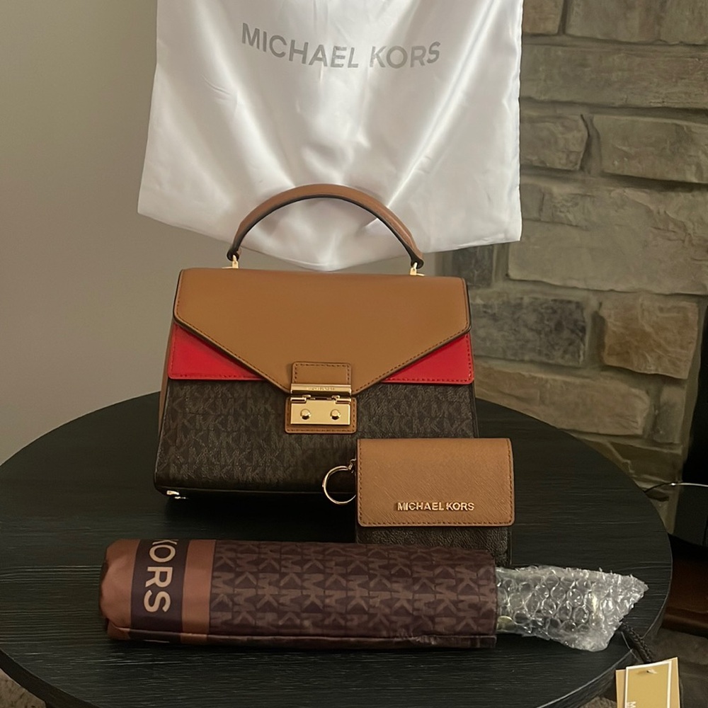 Michael Kors Sloan Satchel/Crossbody BUNDLE